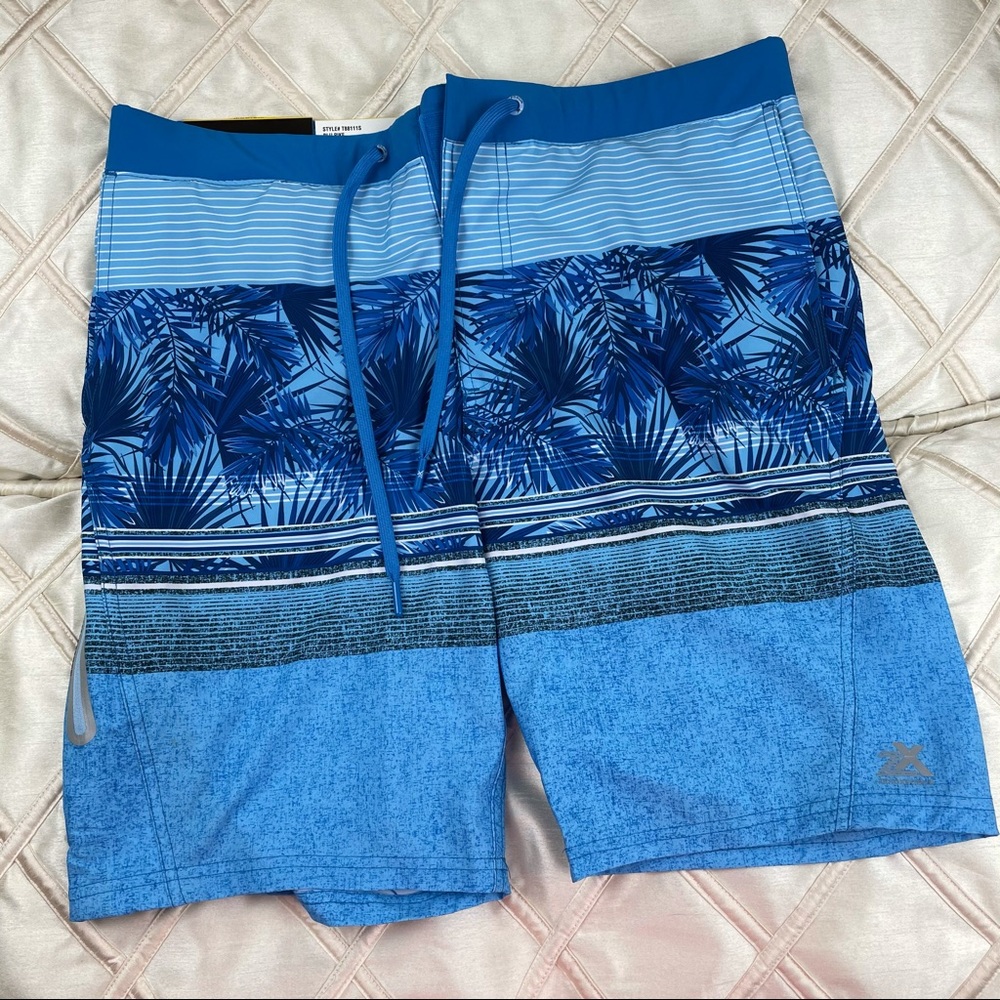 Zeroxposur Tropical Blue Swim Trunks Shorts M